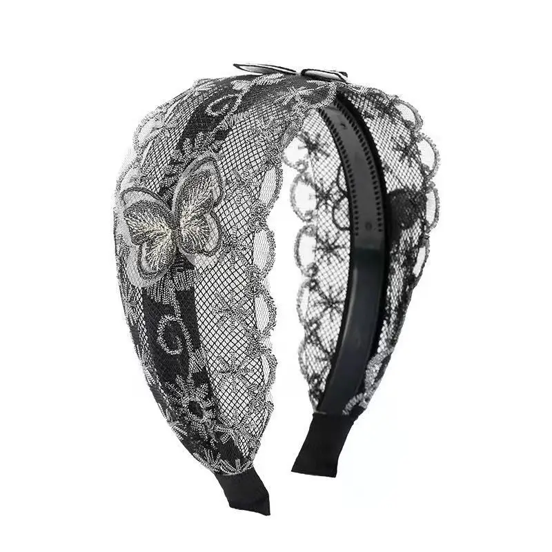 Wide-Brimmed Toothed Hair Cover for Women