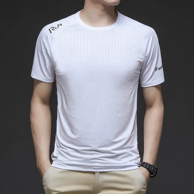 Men's Blue Ice Silk Running T-Shirt Thin Breathable - Image 3