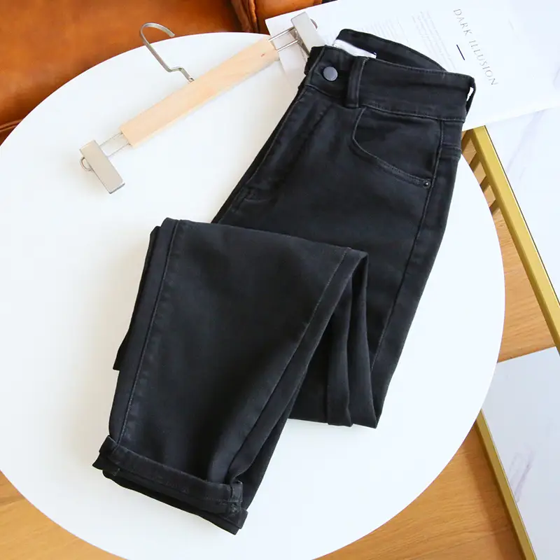 Women Black Slim Fit Stretch Jeans 2022 - Image 5