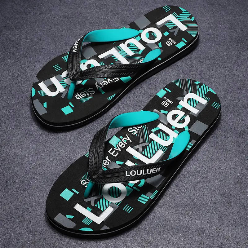 2025 Men's Red Rubber Flip Flops Outdoor Summer