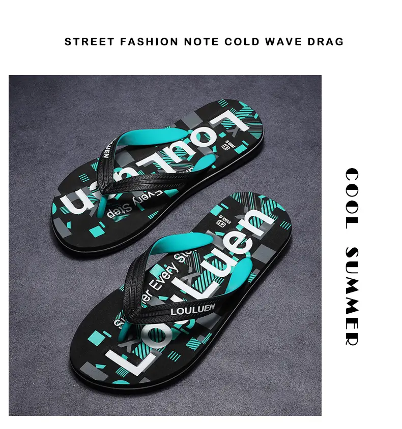 2025 Men's Red Rubber Flip Flops Outdoor Summer — feature 11