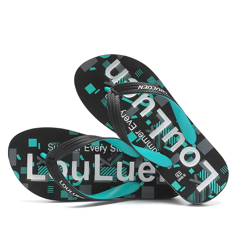 2025 Men's Red Rubber Flip Flops Outdoor Summer