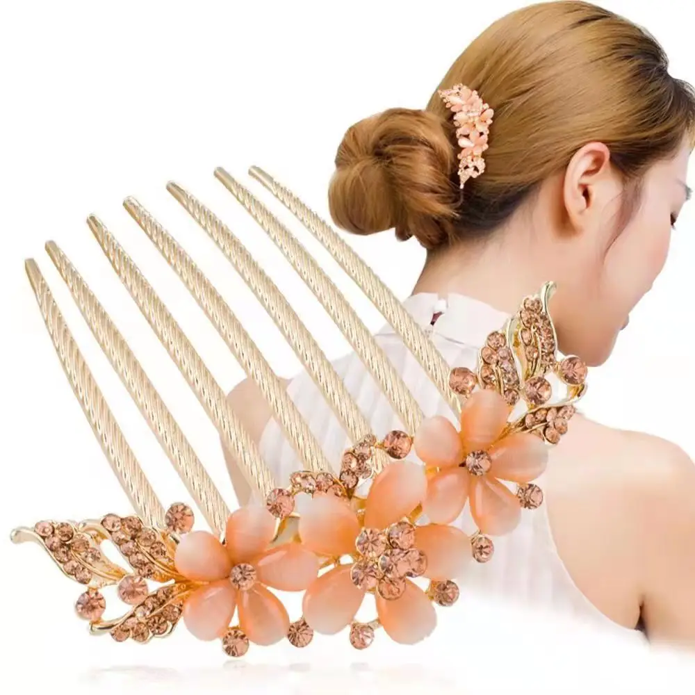 South Korea Rhinestone Hair Comb Wedding Crystal Updo Accessories