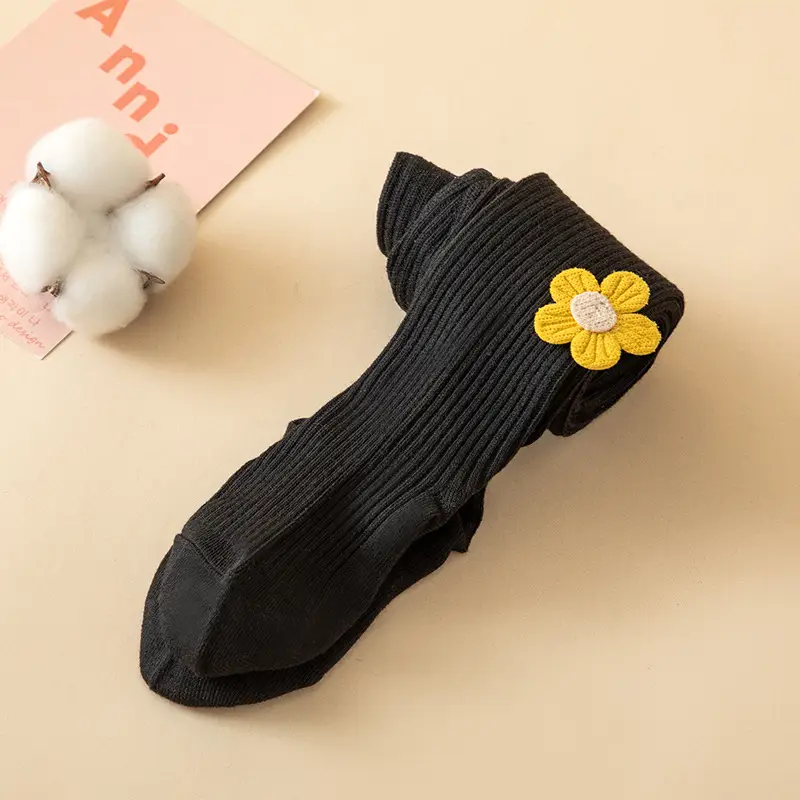 White Floral Baby Socks for Girls Medium to Large