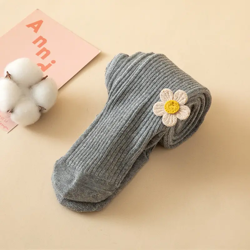 White Floral Baby Socks for Girls Medium to Large