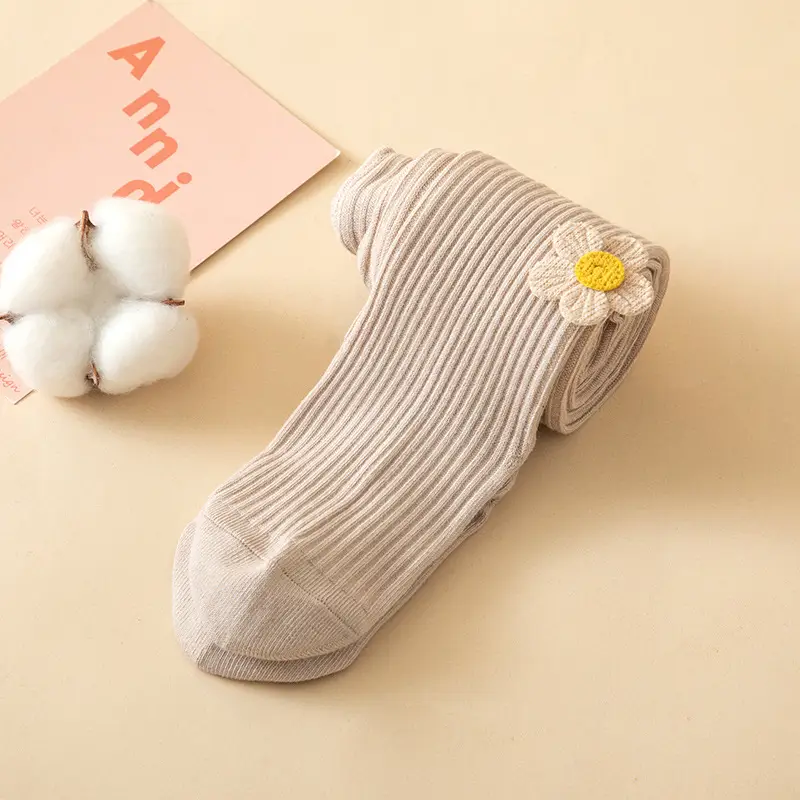 White Floral Baby Socks for Girls Medium to Large