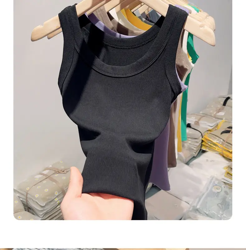 Women Knitted Sleeveless Top with Small Suspenders — feature 16