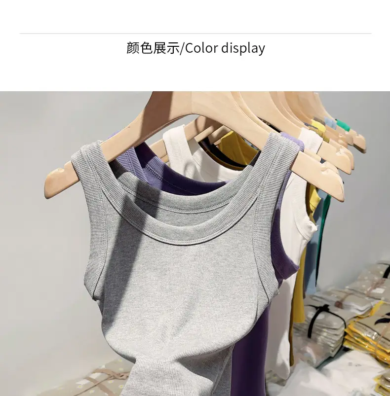 Women Knitted Sleeveless Top with Small Suspenders — feature 18