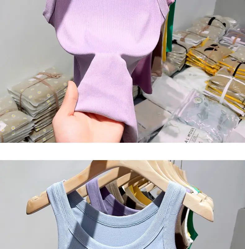 Women Knitted Sleeveless Top with Small Suspenders — feature 25