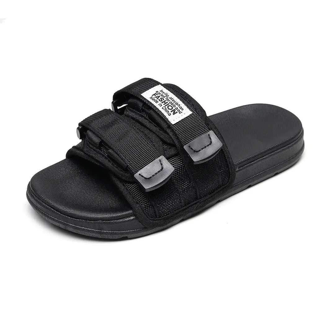 Thick-Soled Slippers for Women's Summer Outer Wear 2022 New Non-Slip Flip-Flops Couple Beach Shoes Fashionable Platform Sole Velcro - Image 3