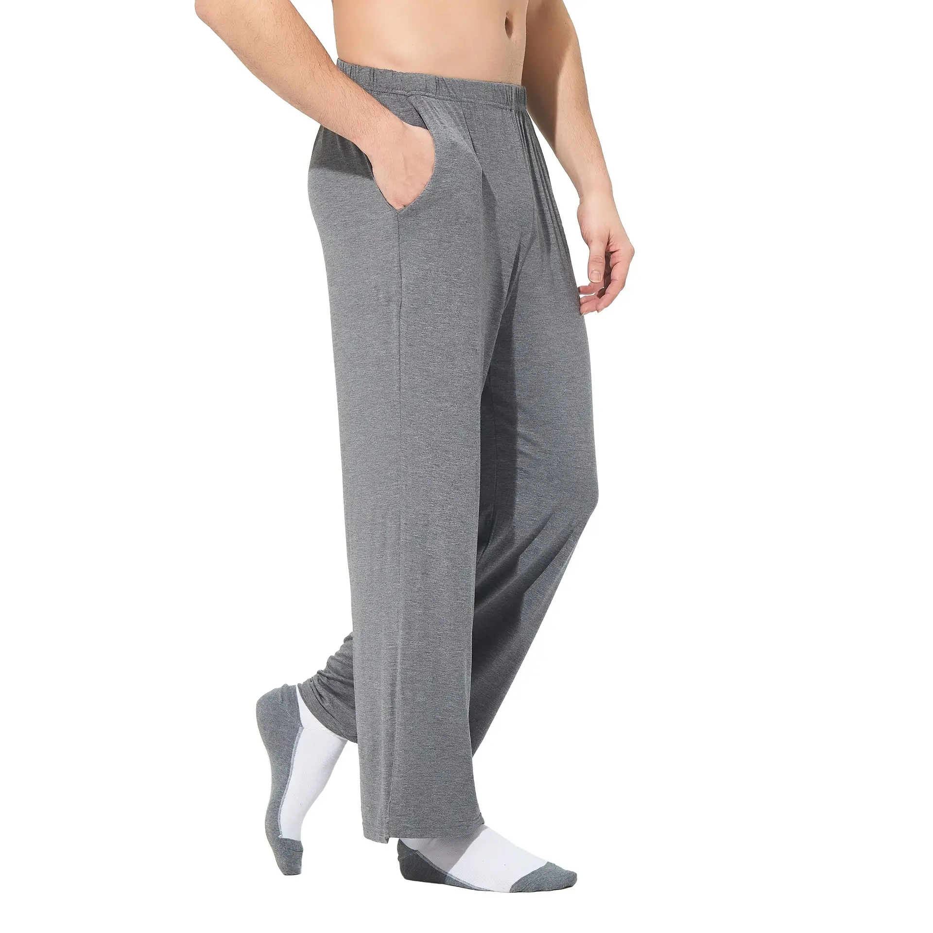 200kg Men's Silver Wide Leg Pajamas Pants