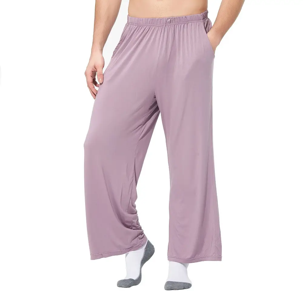 200kg Men's Silver Wide Leg Pajamas Pants