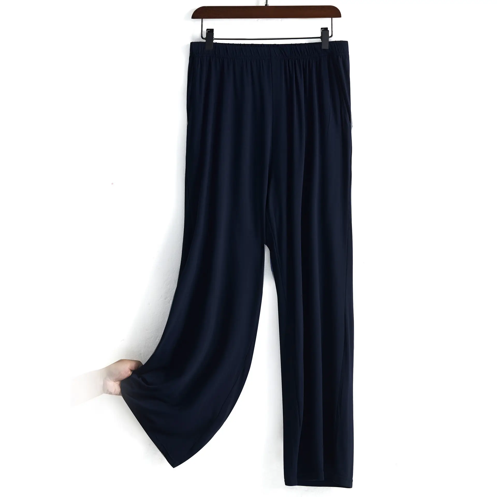 200kg Men's Silver Wide Leg Pajamas Pants