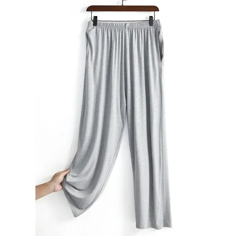 200kg Men's Silver Wide Leg Pajamas Pants