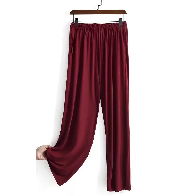 200kg Men's Silver Wide Leg Pajamas Pants