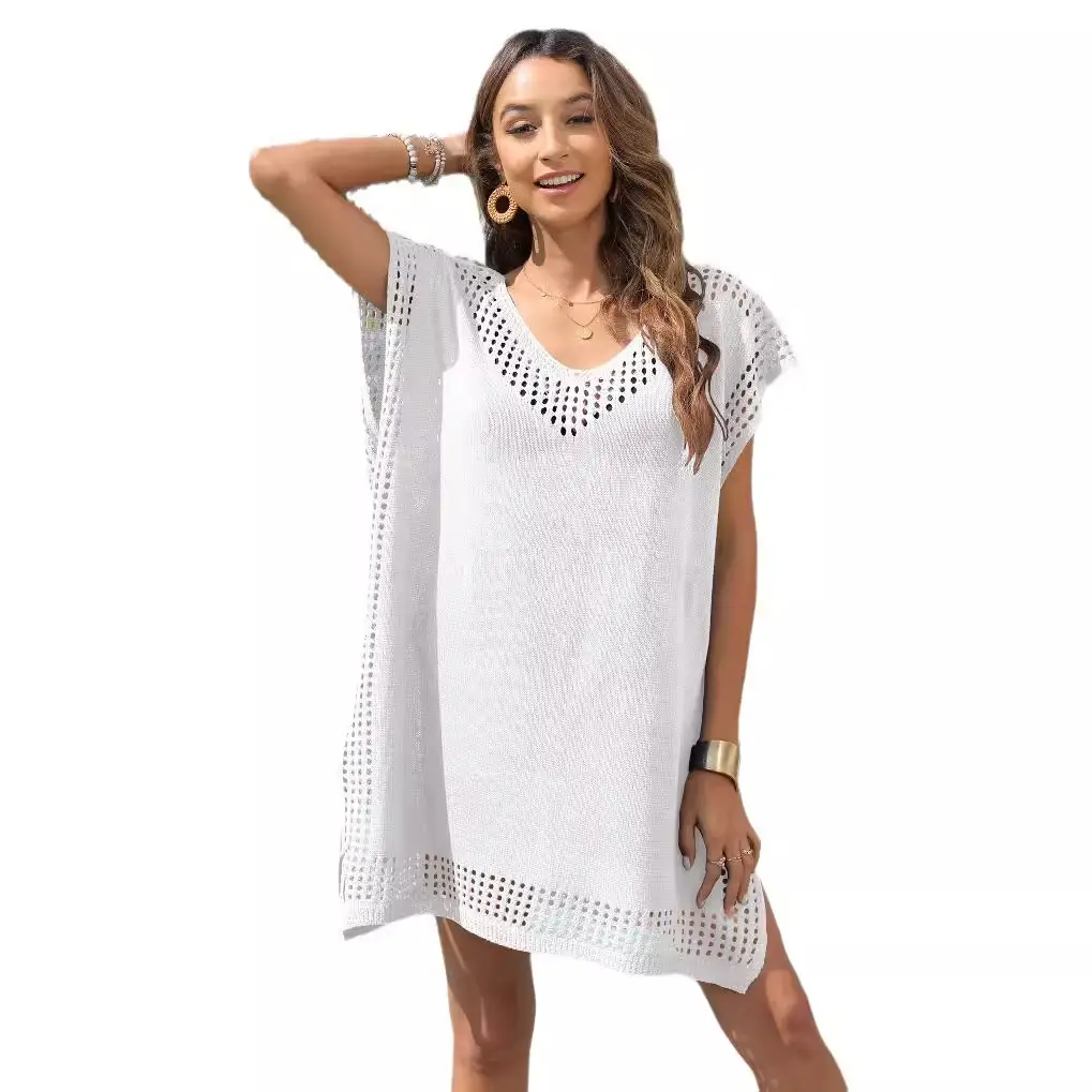 Black Crossbody Blouse V Neck Loose Summer Dress - Image 11