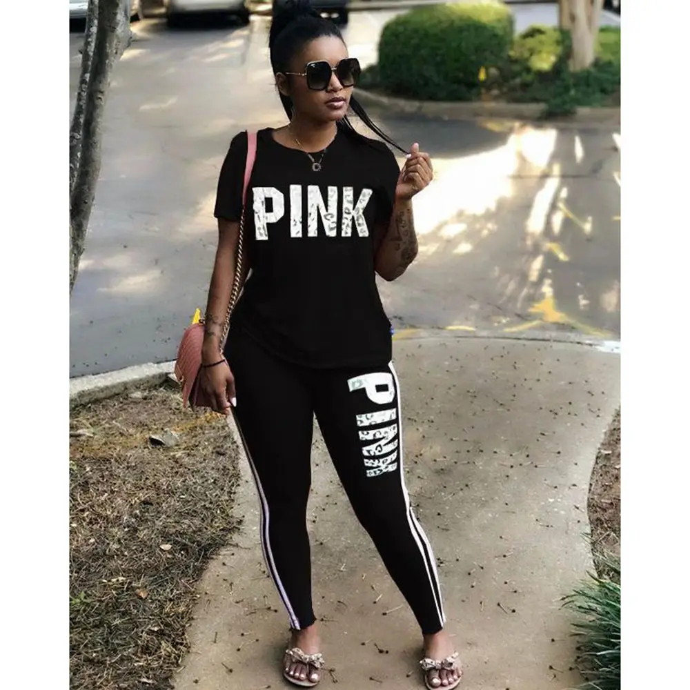 2022 Pink Women's Printed Lycra Sports Suit - Image 6