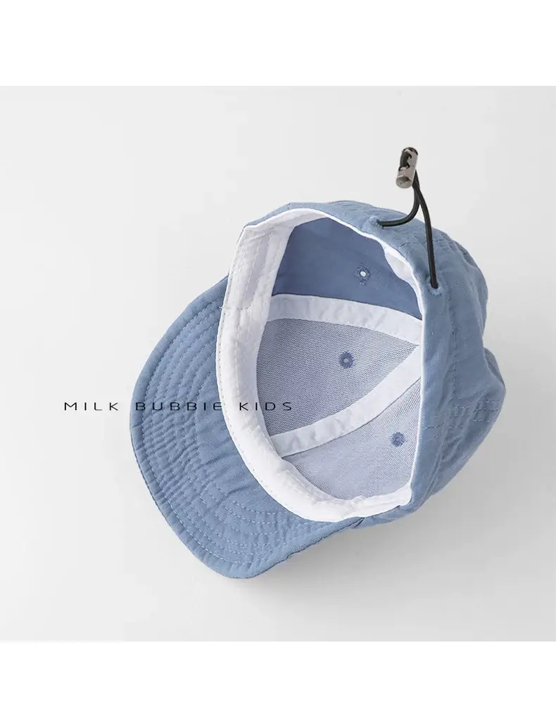 Milk Bubble Kids Beige Bucket Hat Spring Autumn Washed — feature 12