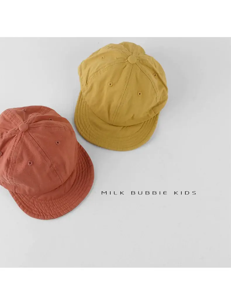 Milk Bubble Kids Beige Bucket Hat Spring Autumn Washed — feature 7