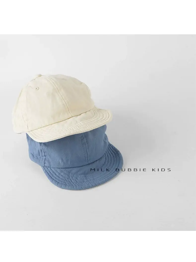 Milk Bubble Kids Beige Bucket Hat Spring Autumn Washed — feature 8