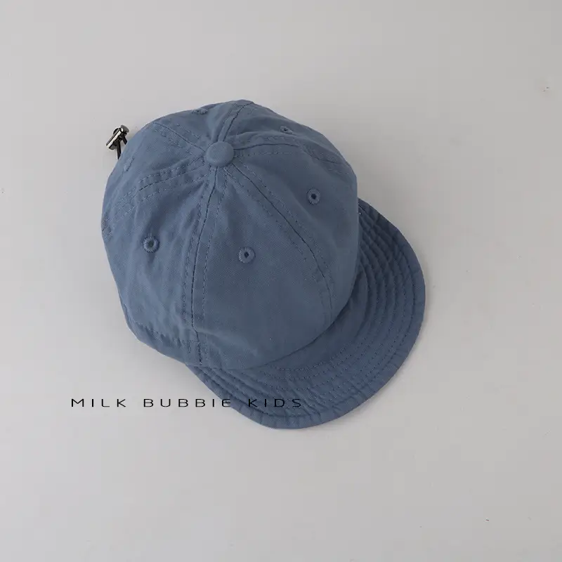 Milk Bubble Kids Beige Bucket Hat Spring Autumn Washed - Image 2