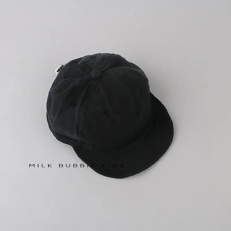Milk Bubble Kids Beige Bucket Hat Spring Autumn Washed - Image 3