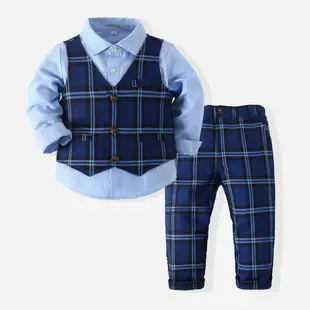 Boys Red White Plaid Short Sleeve Shirt Cotton — feature 17