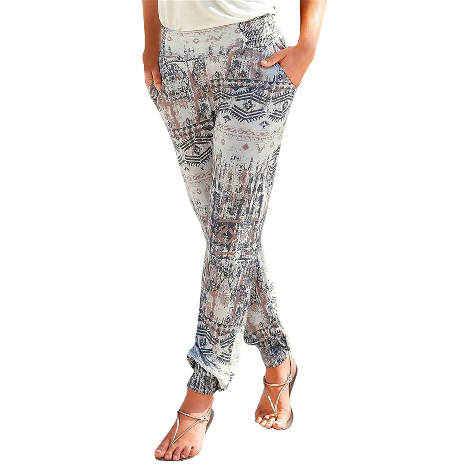 Women's Printed High Waist Slim Fit Trouser Set — feature 3
