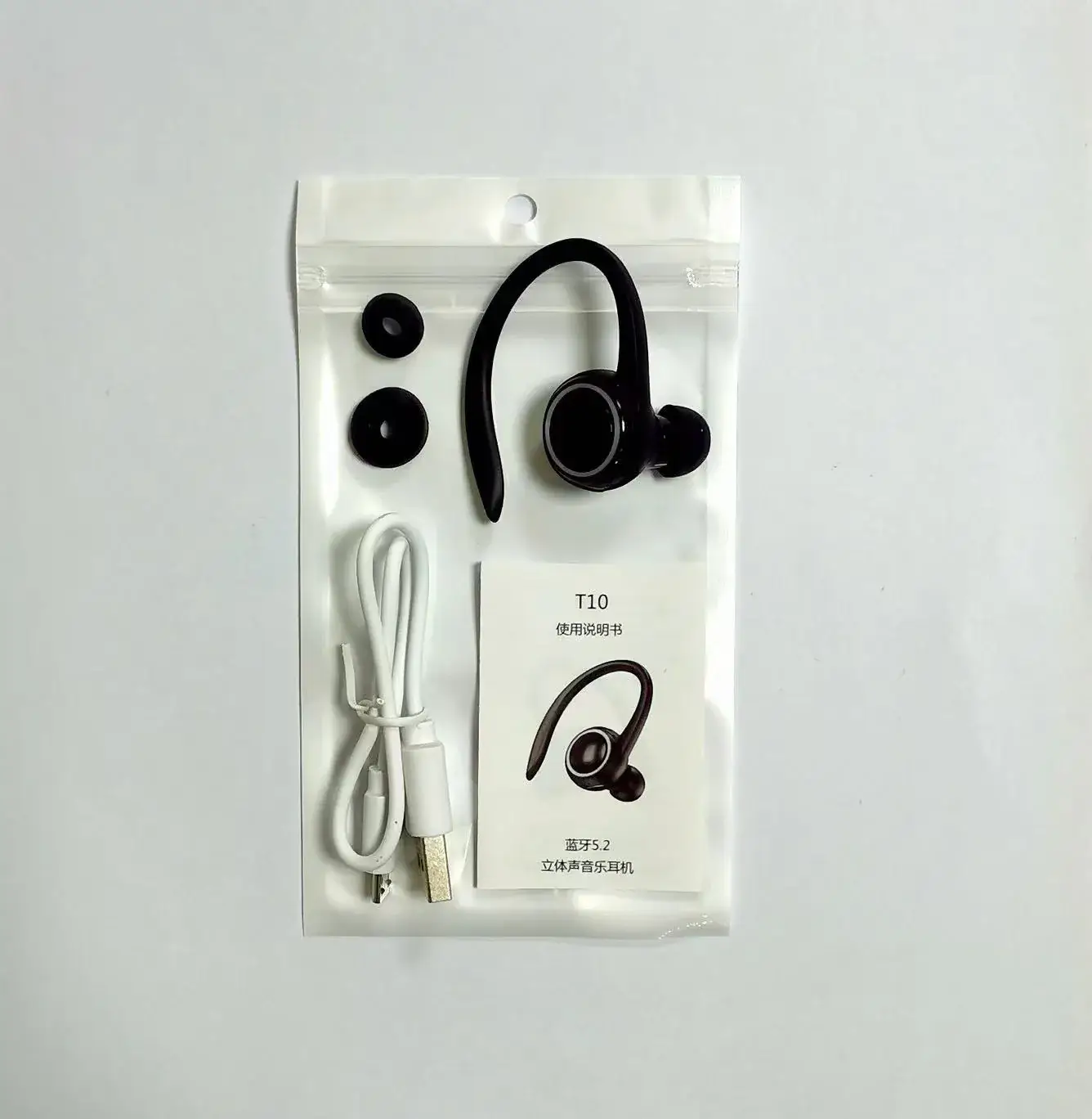 Wireless Bluetooth Headset 5.2 Black White Noise Reduction - Image 3