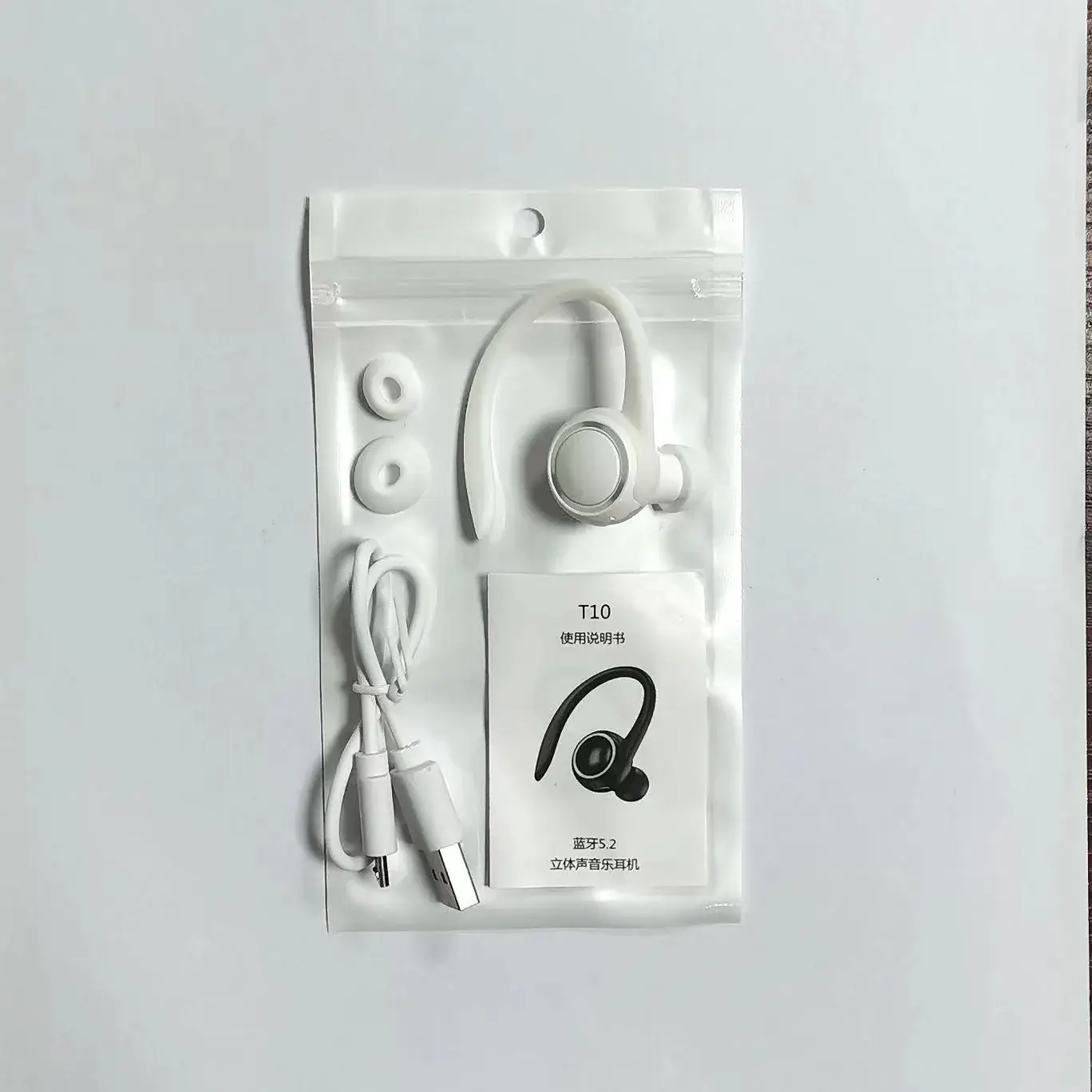 Wireless Bluetooth Headset 5.2 Black White Noise Reduction - Image 4