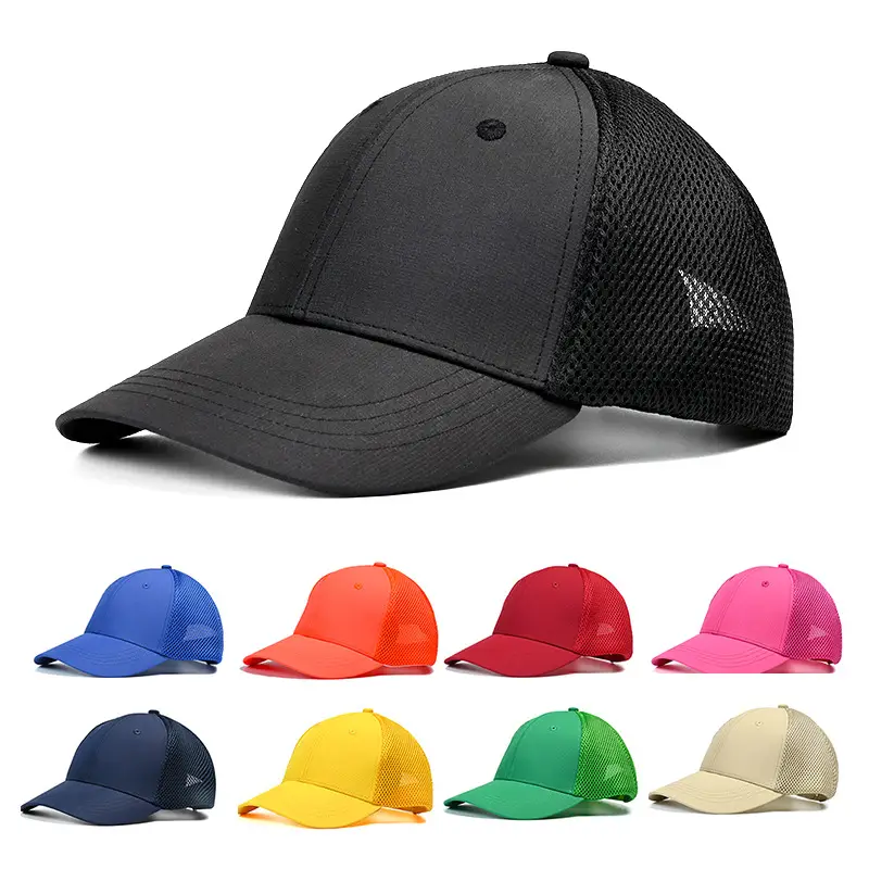 Neon Green Mesh Baseball Cap for Men Women Sun Protection