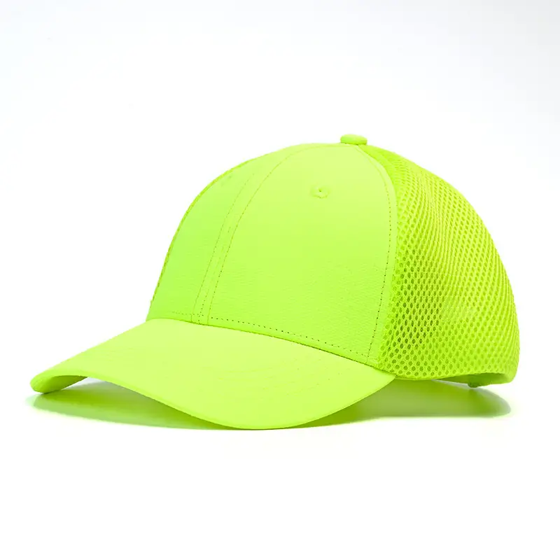 Neon Green Mesh Baseball Cap for Men Women Sun Protection