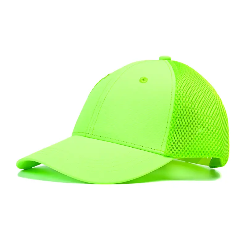 Neon Green Mesh Baseball Cap for Men Women Sun Protection