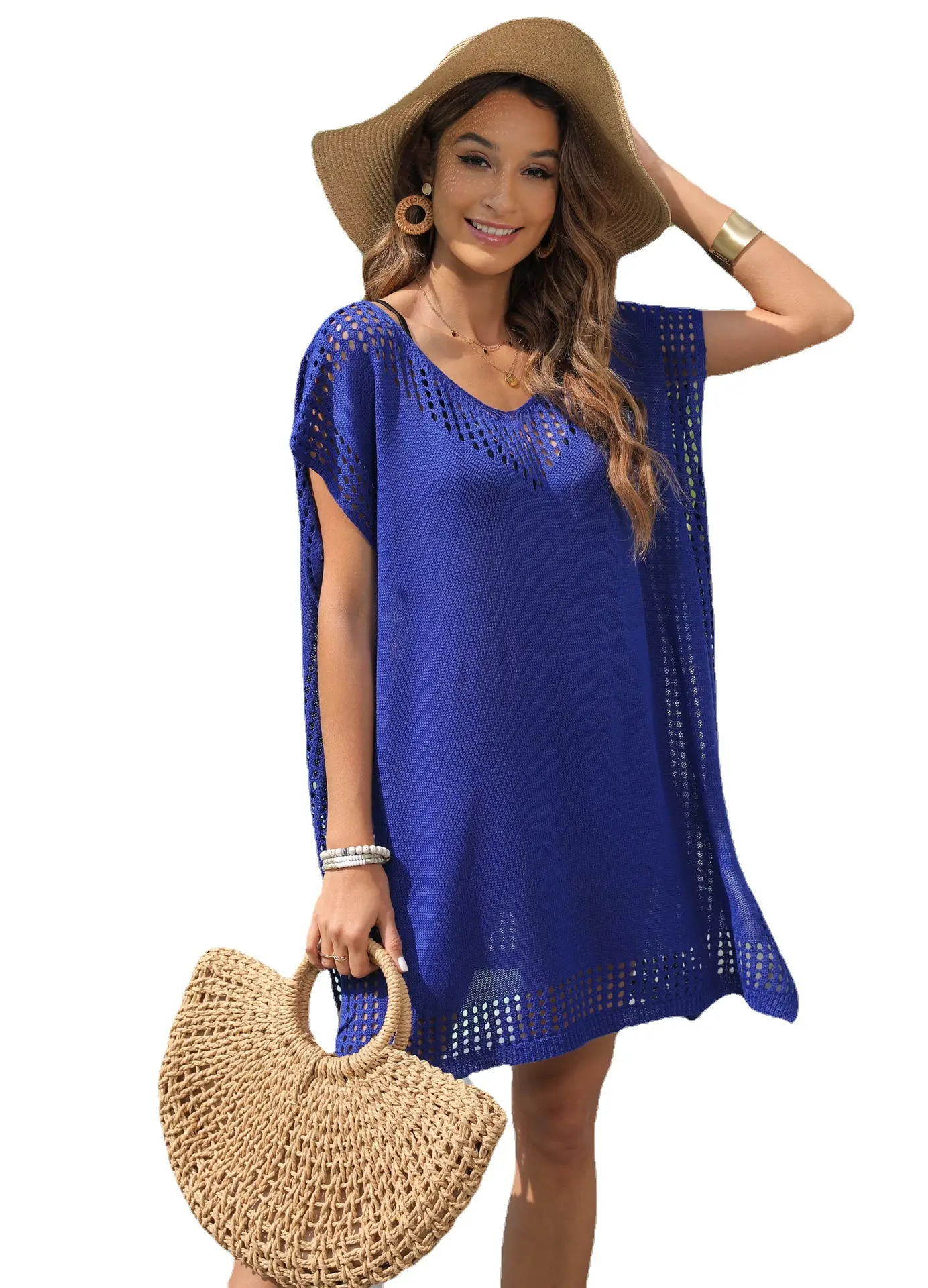 White Crossbody Blouse with Cut Out Splicing for Women