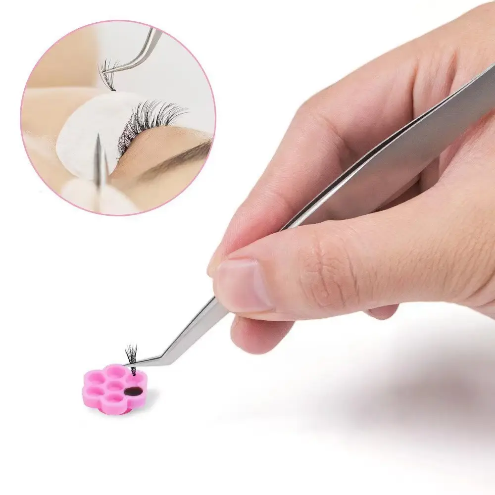 Plum Blossom False Eyelash Glue Tweezers Set - Image 5
