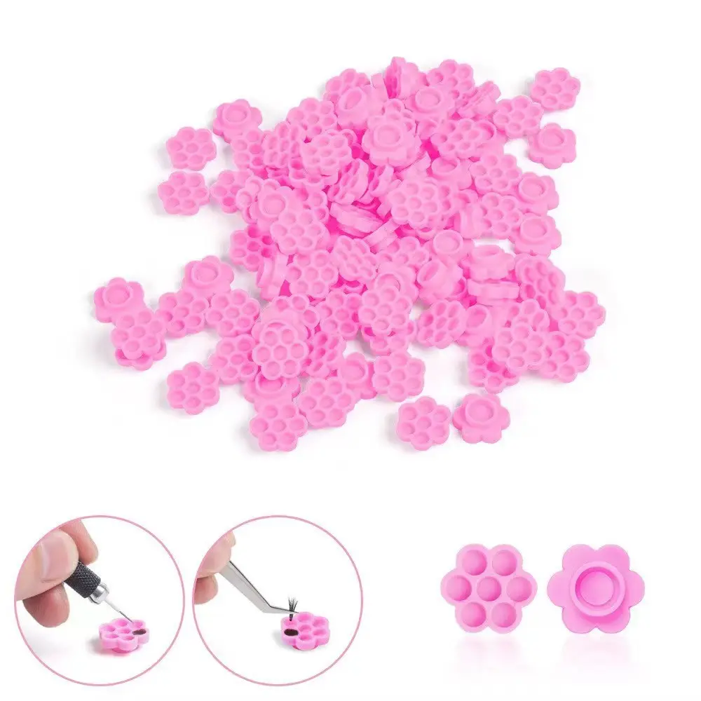 Plum Blossom False Eyelash Glue Tweezers Set - Image 2