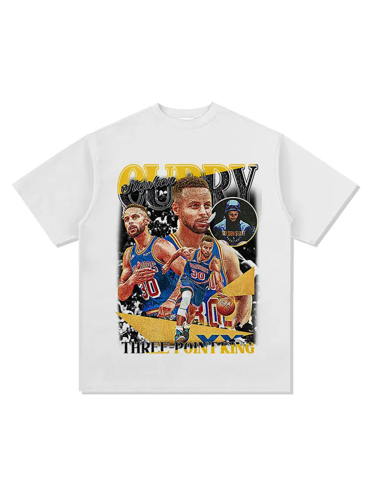 Cross-Border Curry 2022 T-Shirt Short Sleeve Curry Print - Image 5