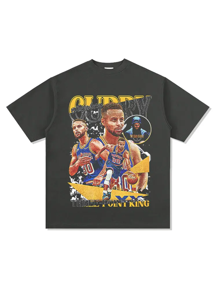 Cross-Border Curry 2022 T-Shirt Short Sleeve Curry Print - Image 7