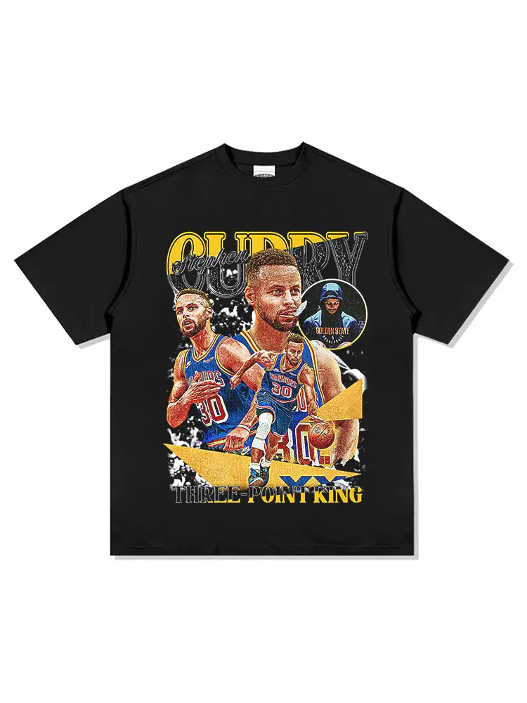 Cross-Border Curry 2022 T-Shirt Short Sleeve Curry Print - Image 8