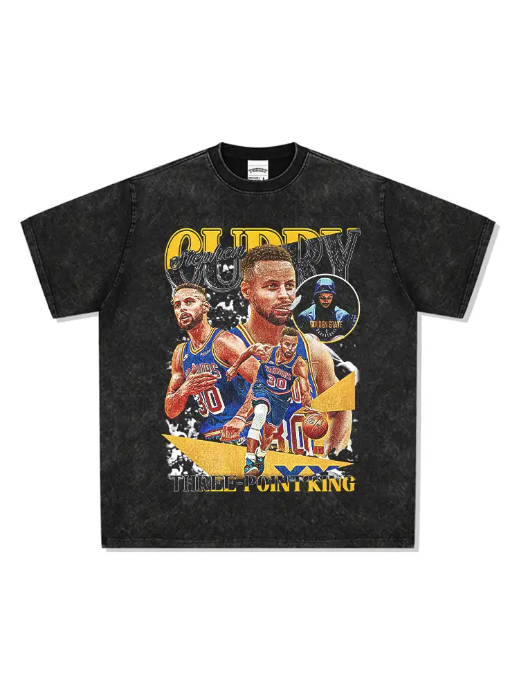 Cross-Border Curry 2022 T-Shirt Short Sleeve Curry Print - Image 9
