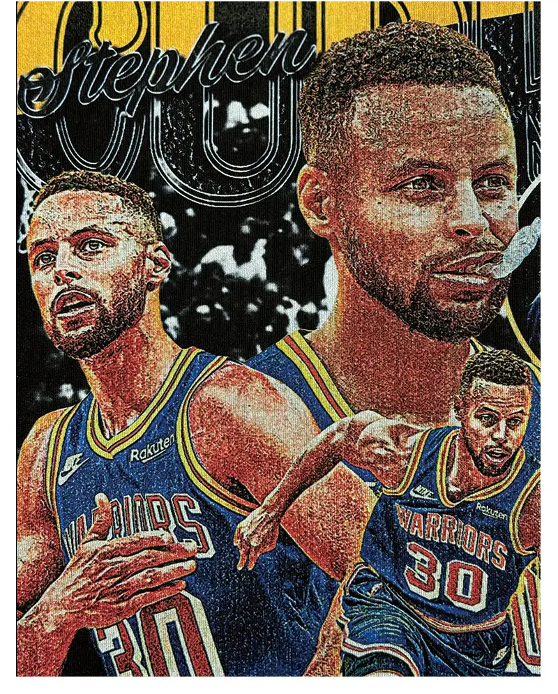 Cross-Border Curry 2022 T-Shirt Short Sleeve Curry Print — feature 8