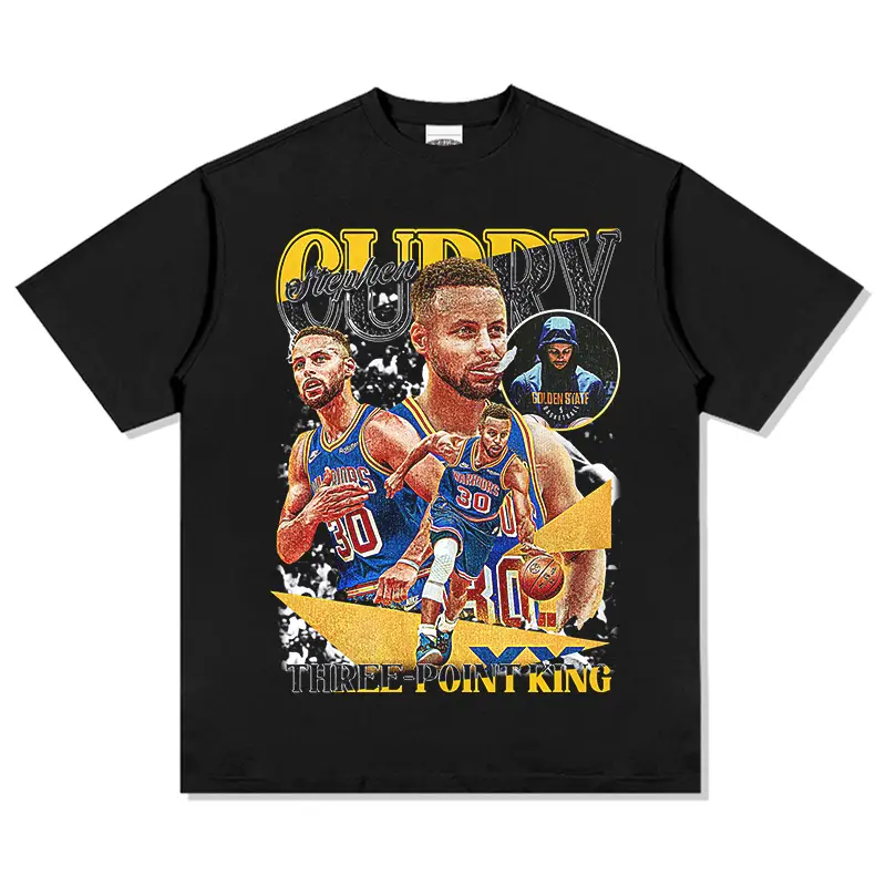 Cross-Border Curry 2022 T-Shirt Short Sleeve Curry Print - Image 2