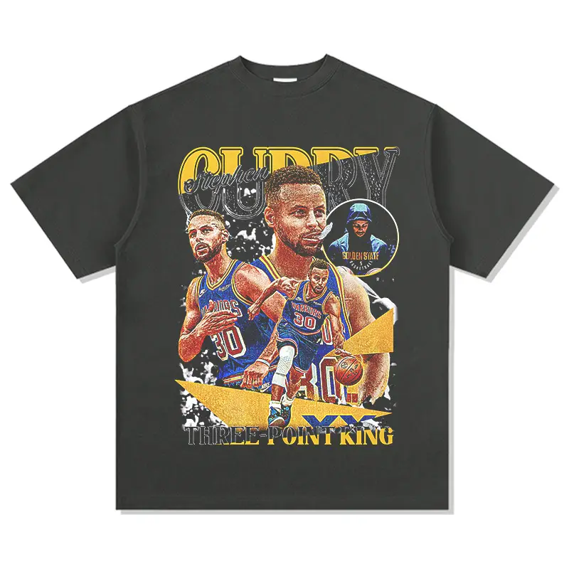 Cross-Border Curry 2022 T-Shirt Short Sleeve Curry Print - Image 4
