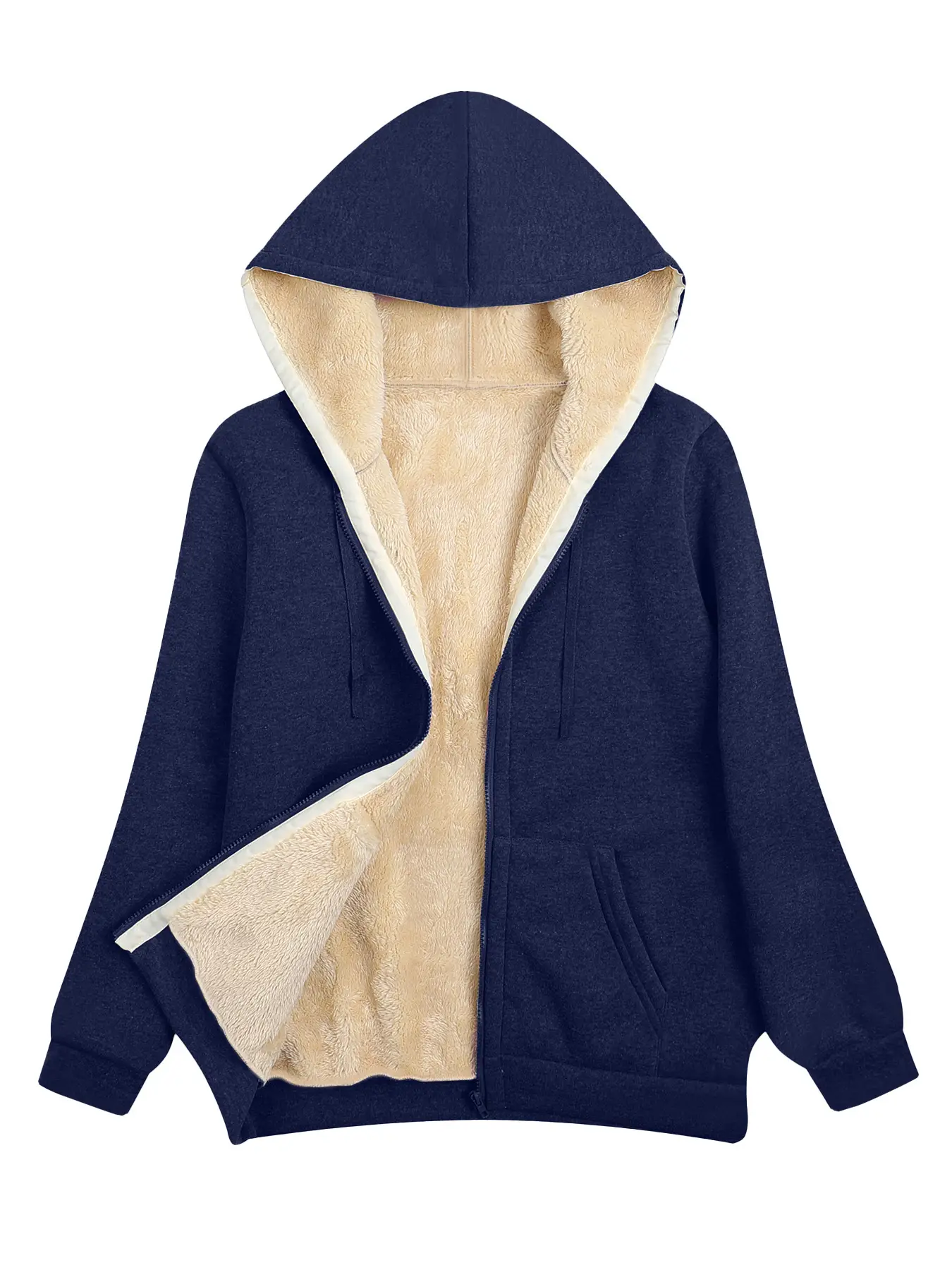 Women Velvet Hooded Coat Maroon 2023 Spring Autumn - Image 5