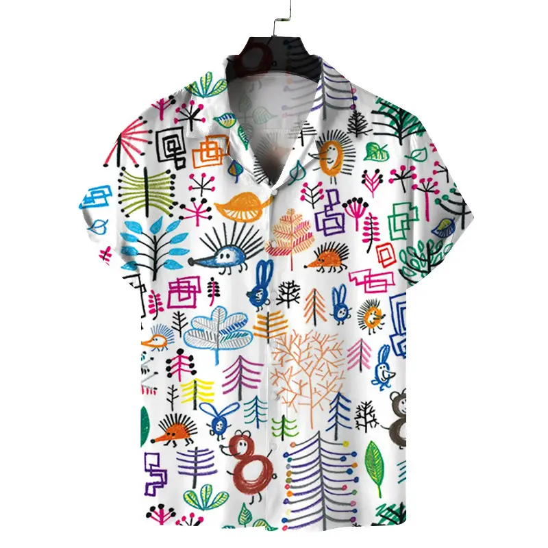 2026 Summer 3D Beach Print Short Sleeve Men Shirt - Image 9