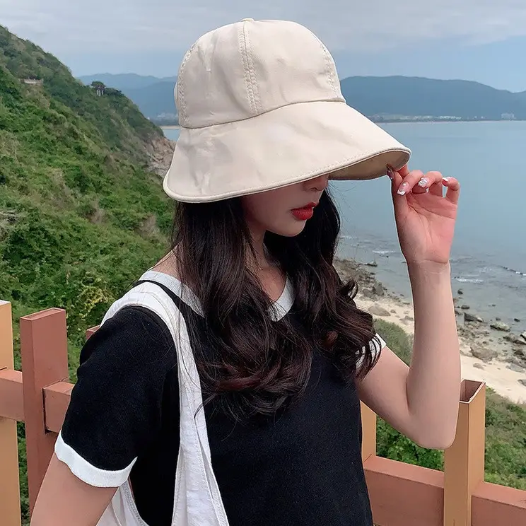 Women's Fisherman Hat Sun Hat with Ponytail Cap - Image 7