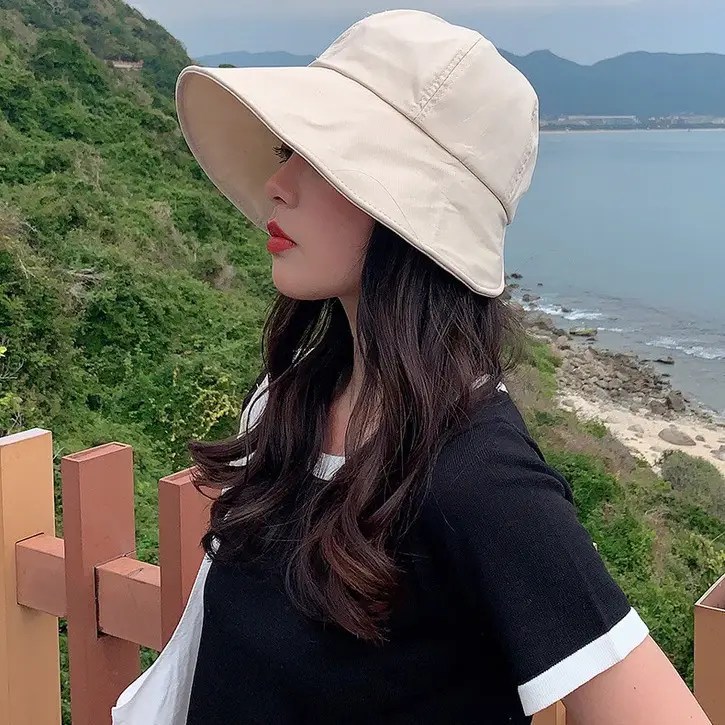 Women's Fisherman Hat Sun Hat with Ponytail Cap - Image 9