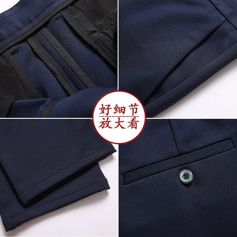 Men's High-Waisted Straight Pants Grey Four-Sided Stretch - Image 10