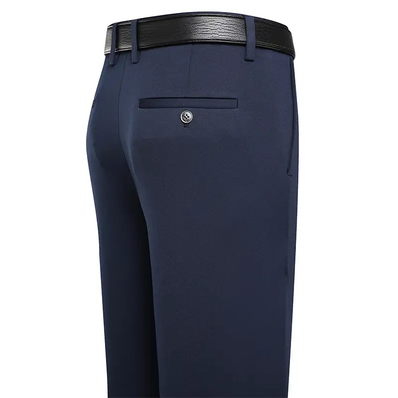 Men's High-Waisted Straight Pants Grey Four-Sided Stretch - Image 6