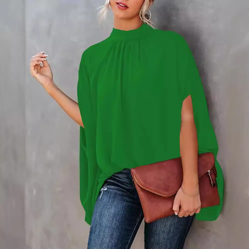 2022 Women's Cross-Body Printed Top with Loose Fit - Image 4
